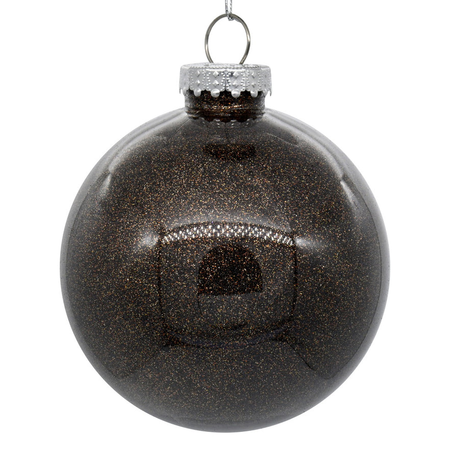 6" Chocolate Glitter Clear Ball