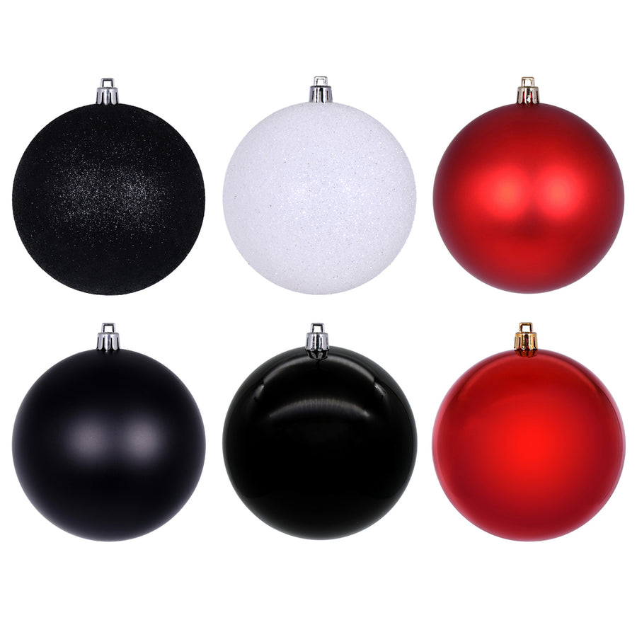 2.4" Red Black White Orn Asst