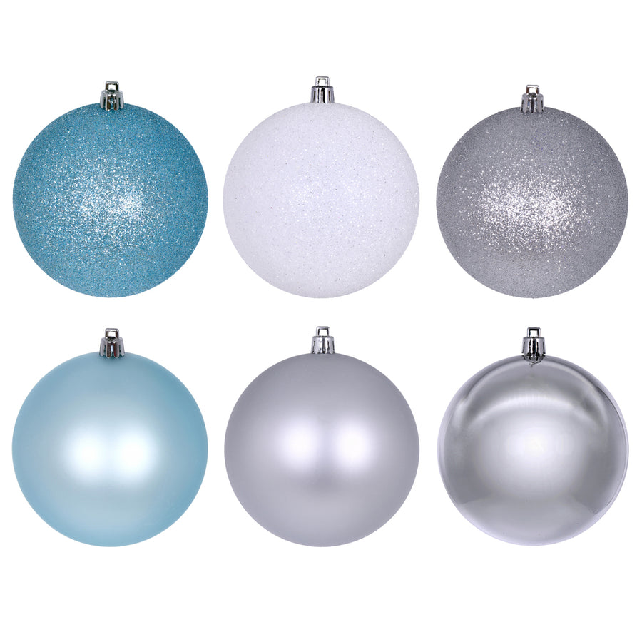 2.4" Silver Baby Blue White Asst