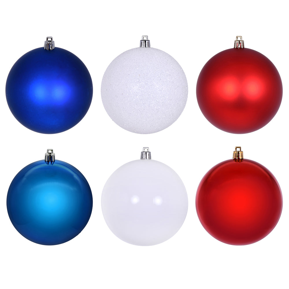 2.4" Red White Blue Orn Asst
