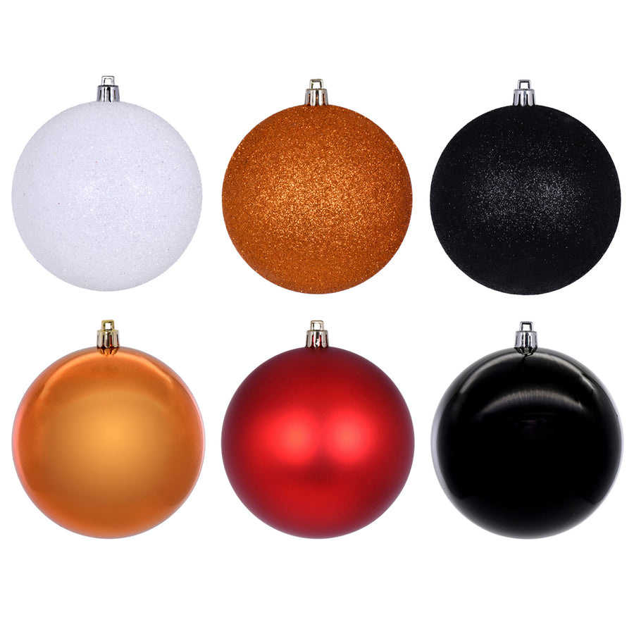 2.4" Orange Black White Orn Asst