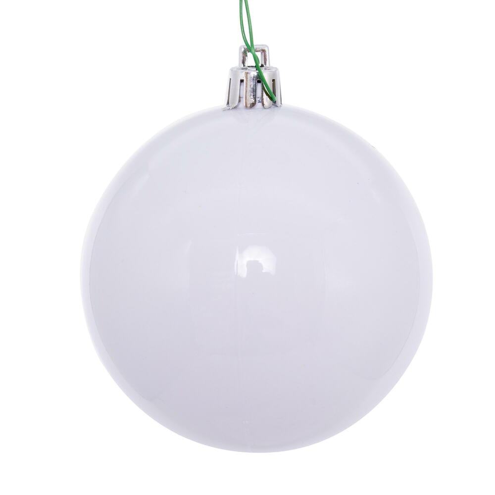 3" x 18" White Shiny Ball Stick