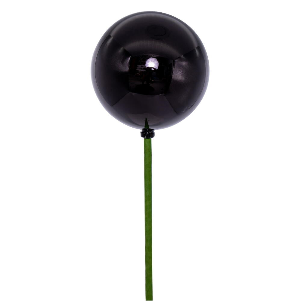 3" x 18" Black Shiny Ball Stick