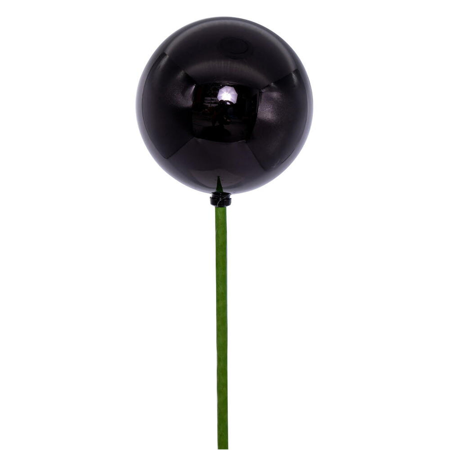 3" x 18" Black Shiny Ball Stick
