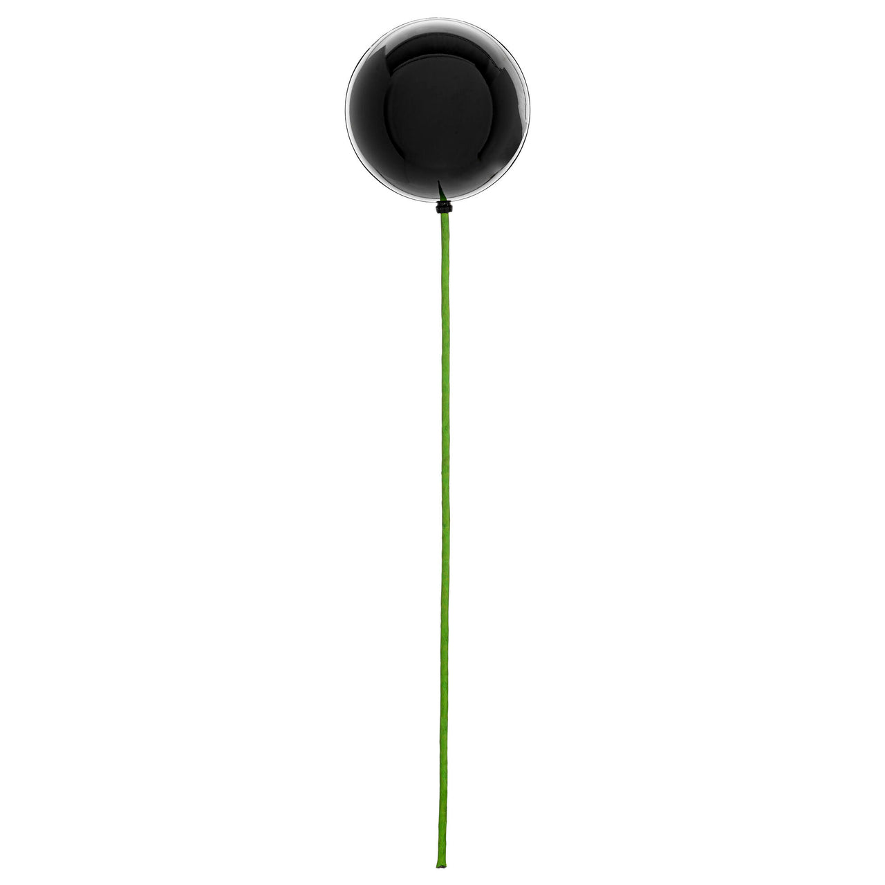 4" x 18" Black Shiny Ball Stick