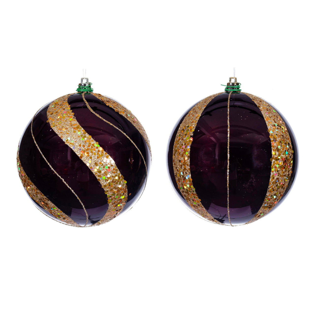 4.75" Burgundy Pearl Ball Ornamnt 4/Asst