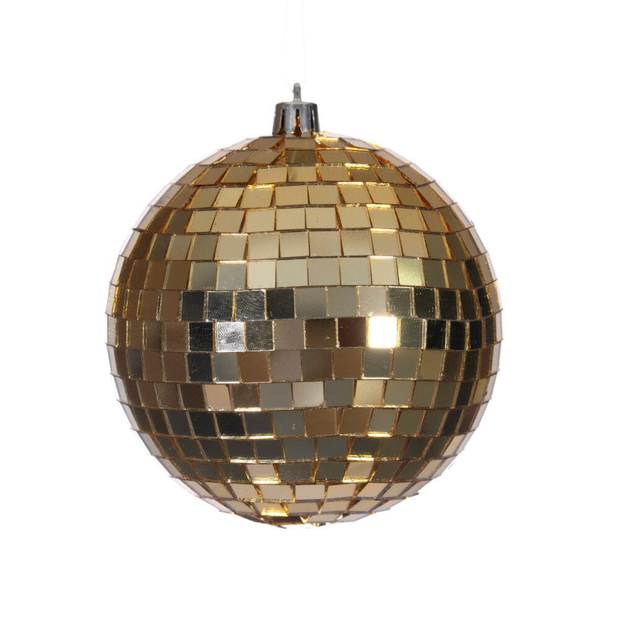 4" Gold Mirror Ball Ornament