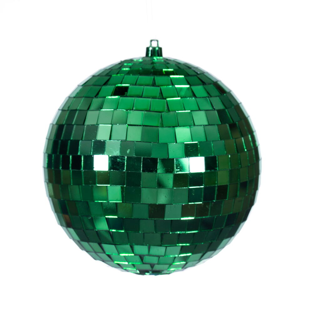 4.75" Green Mirror Ball Ornament
