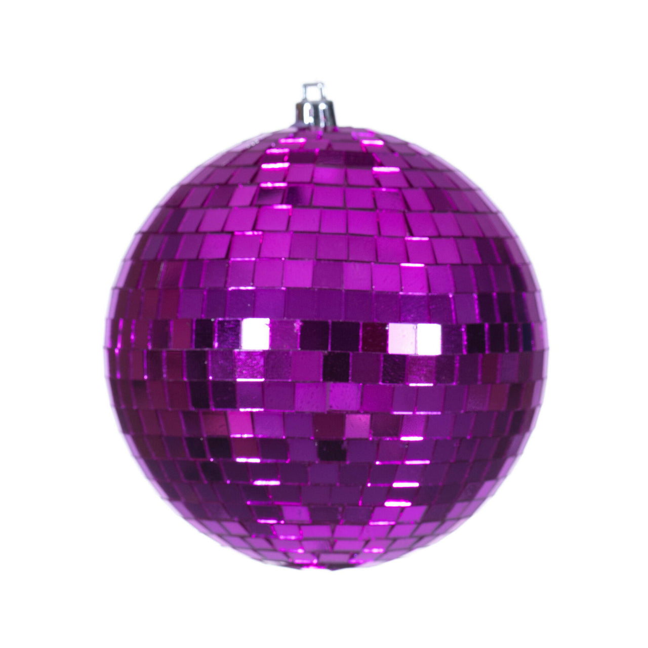 4.75" Fuchsia Mirror Ball Ornament