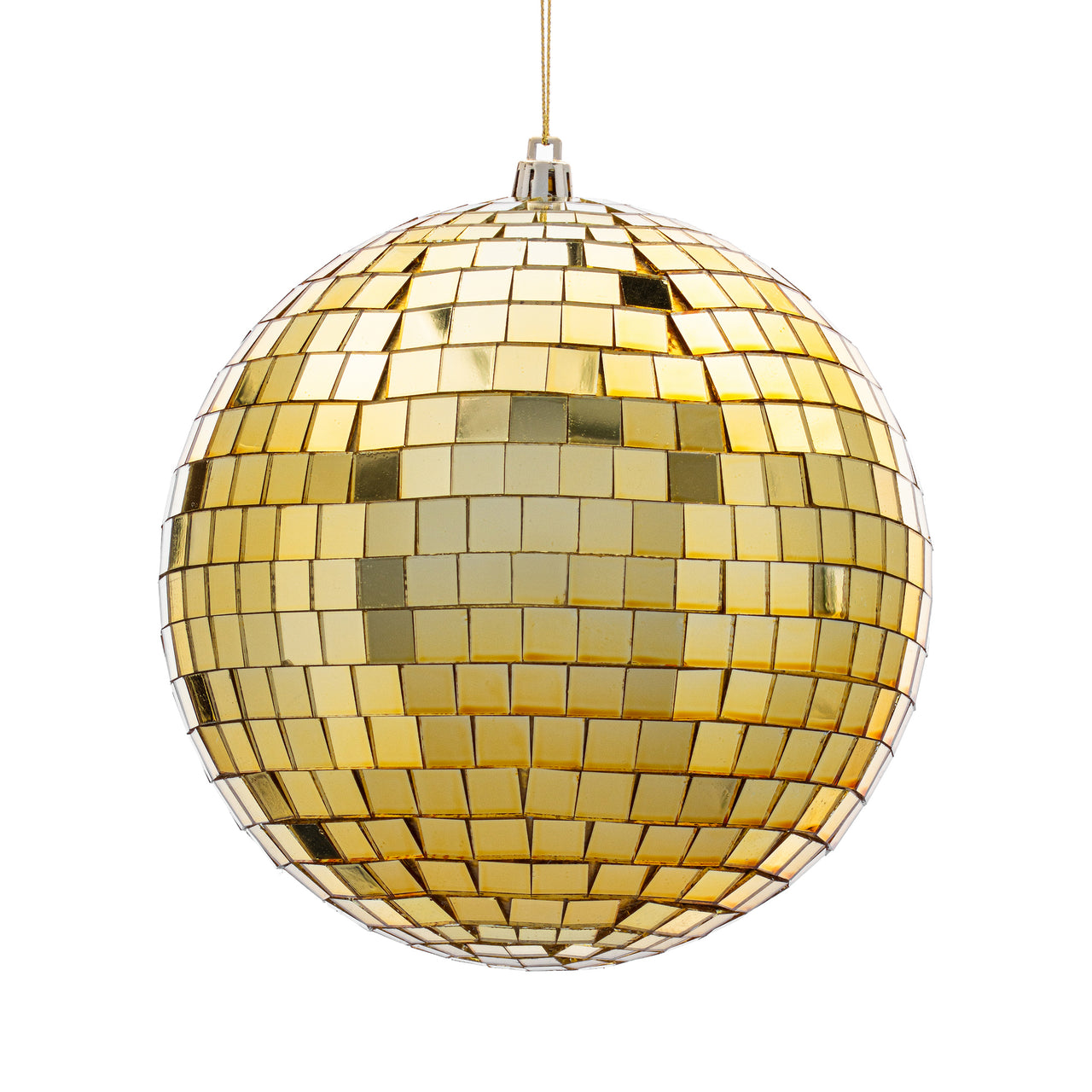 6" Gold Mirror Ball Ornament