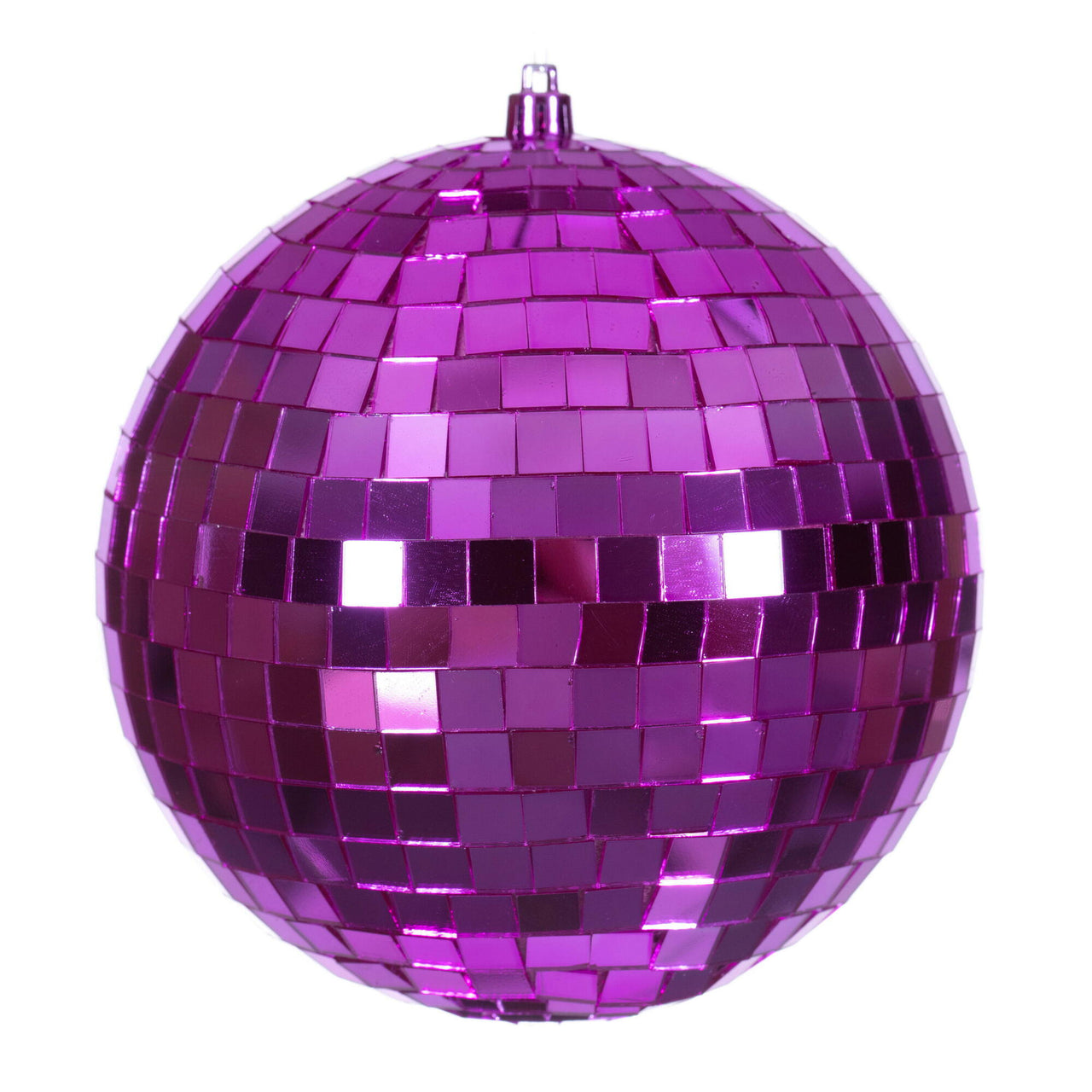 6" Fuchsia Mirror Ball Ornament