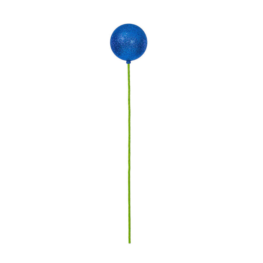 3" x 18" Blue Glitter Ball Stick