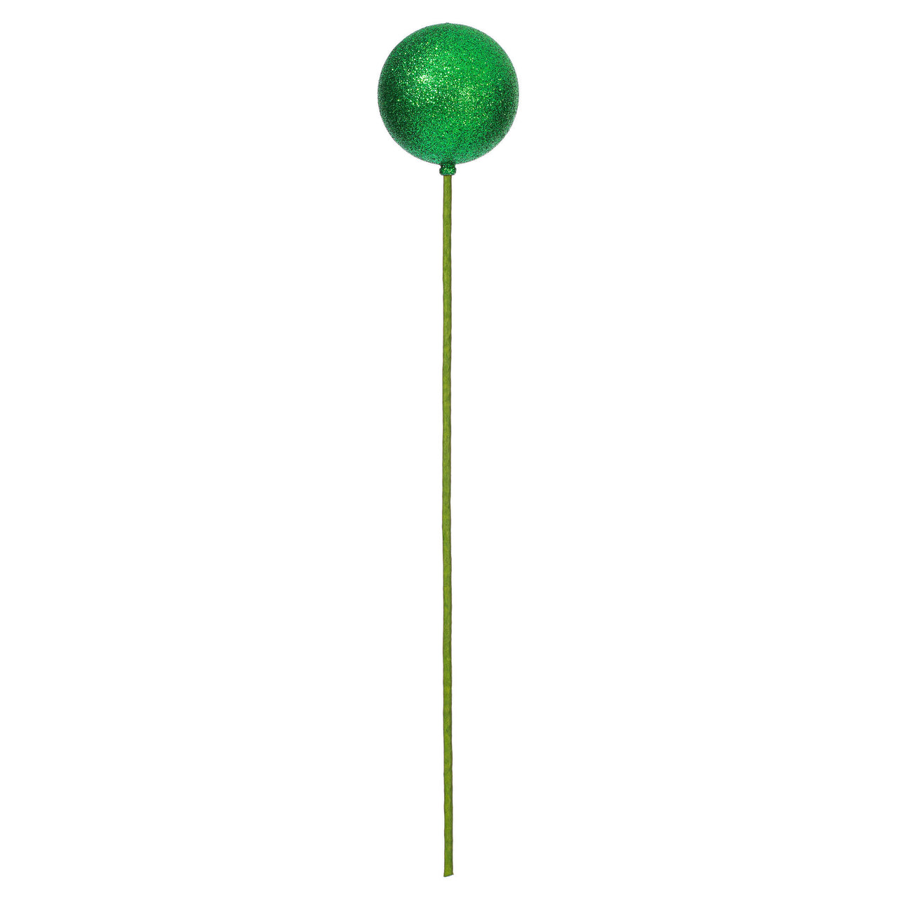 3" x 18" Green Glitter Ball Stick