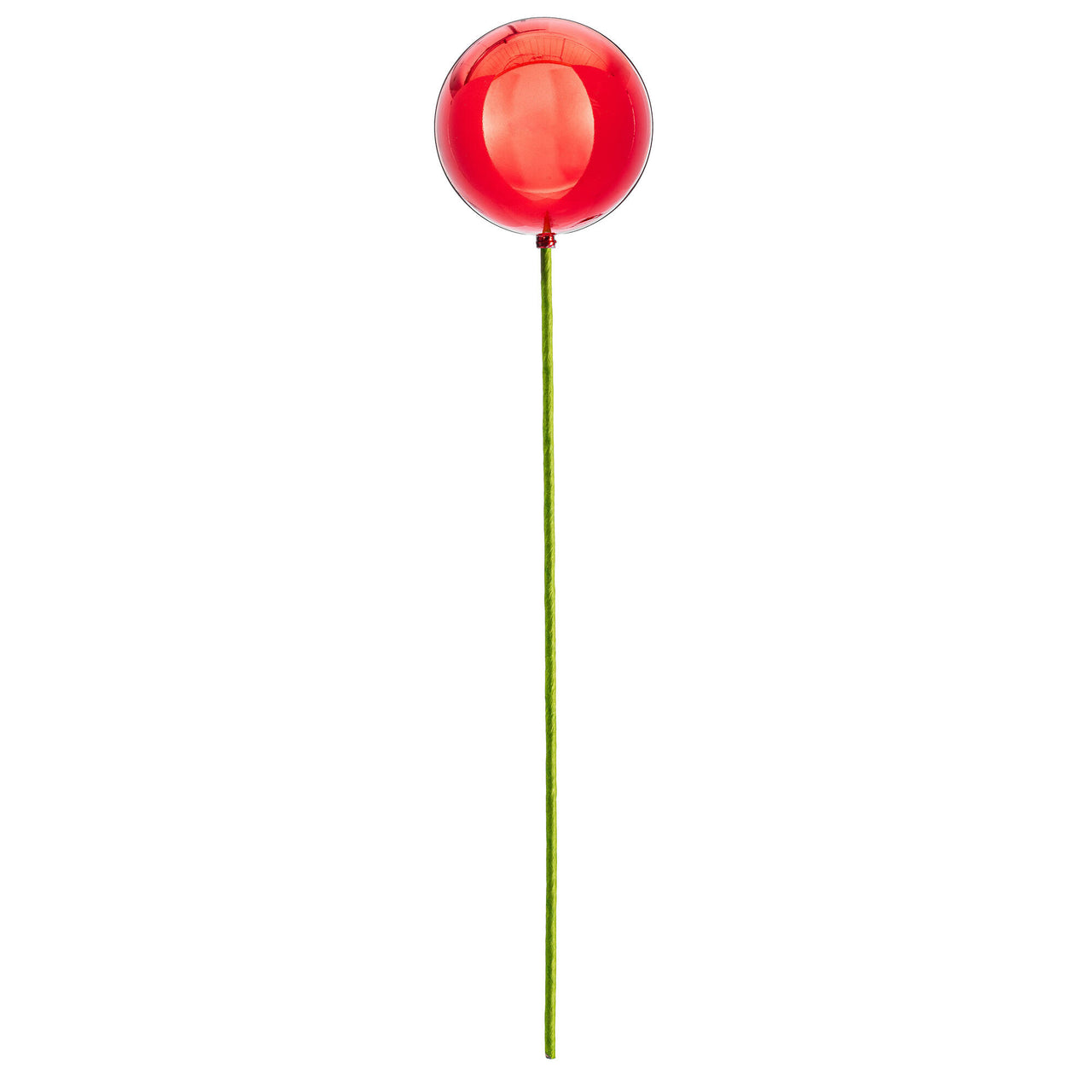 4" x 18" Red Shiny Ball Stick
