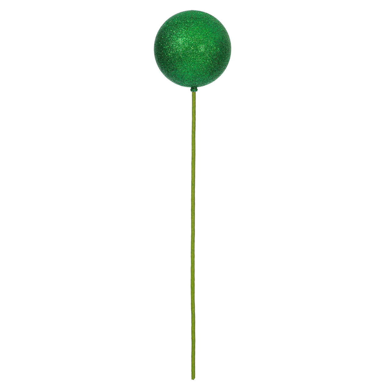 4" x 18" Green Glitter Ball Stick