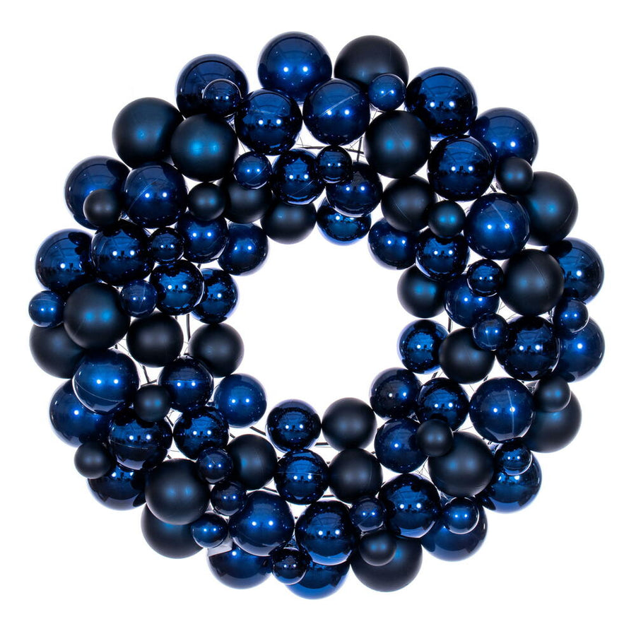 24" Midnight Blue Ball Wreath