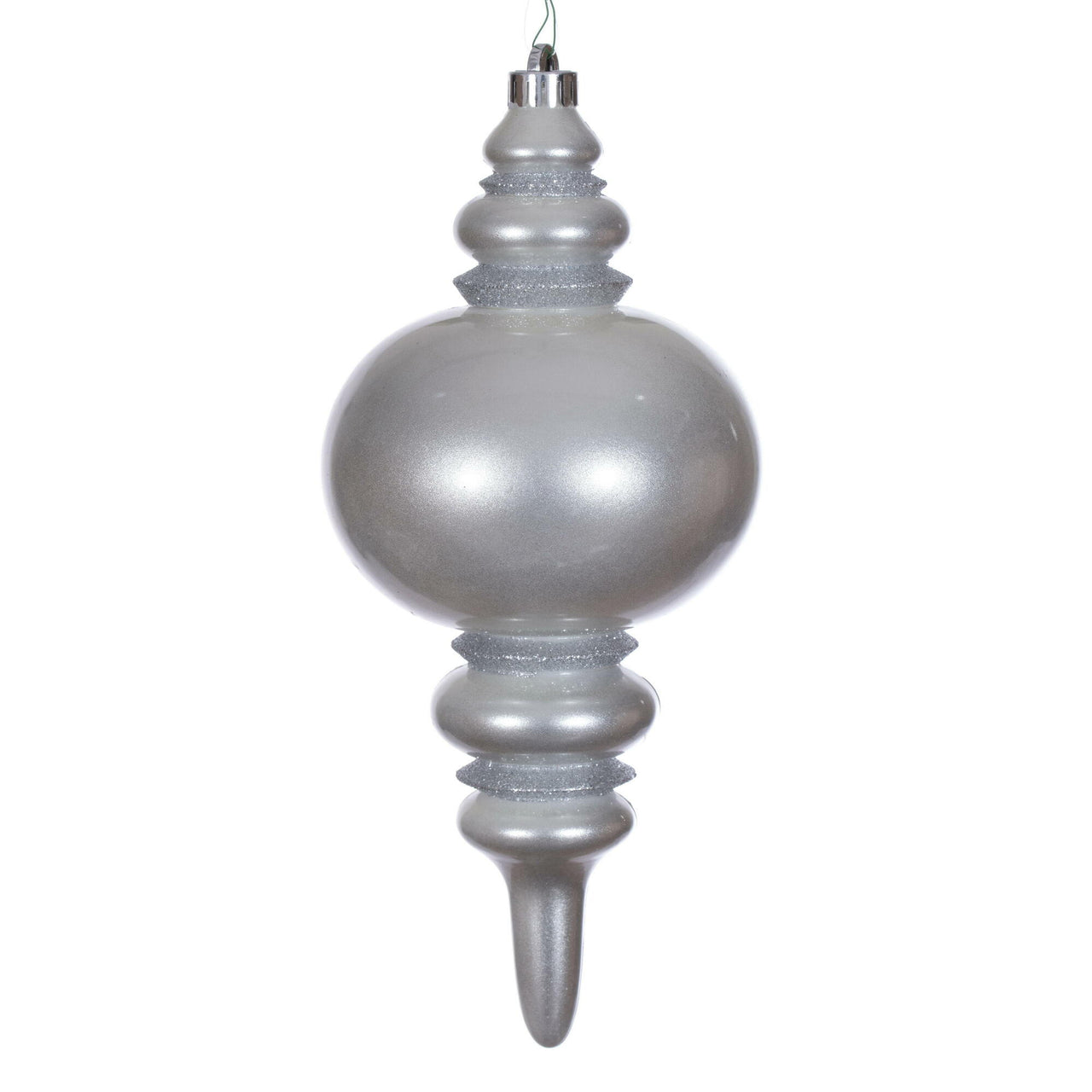 13" Silver Candy Glitter Finial UV