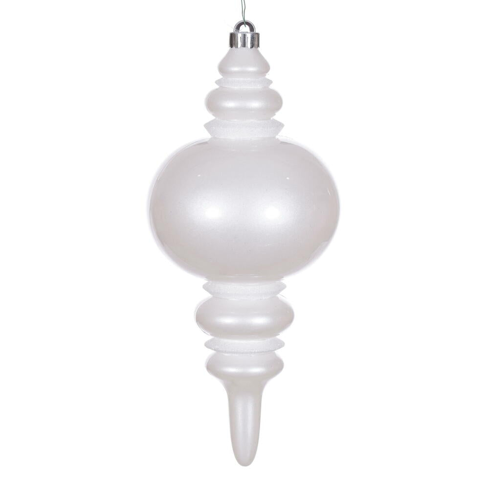 13" White Candy Glitter Finial UV