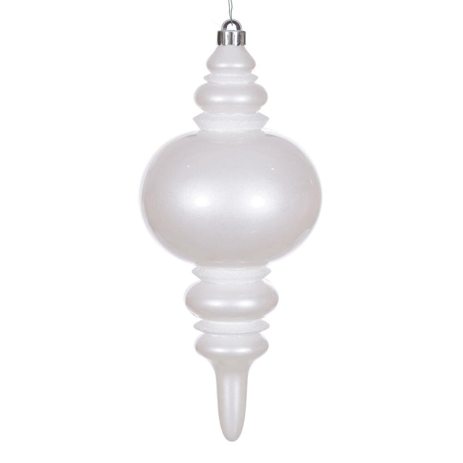 13" White Candy Glitter Finial UV