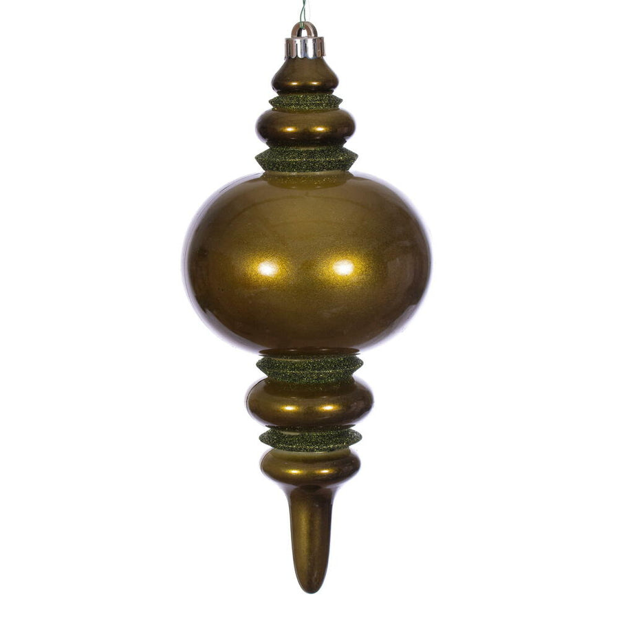 13" Olive Candy Glitter Finial UV