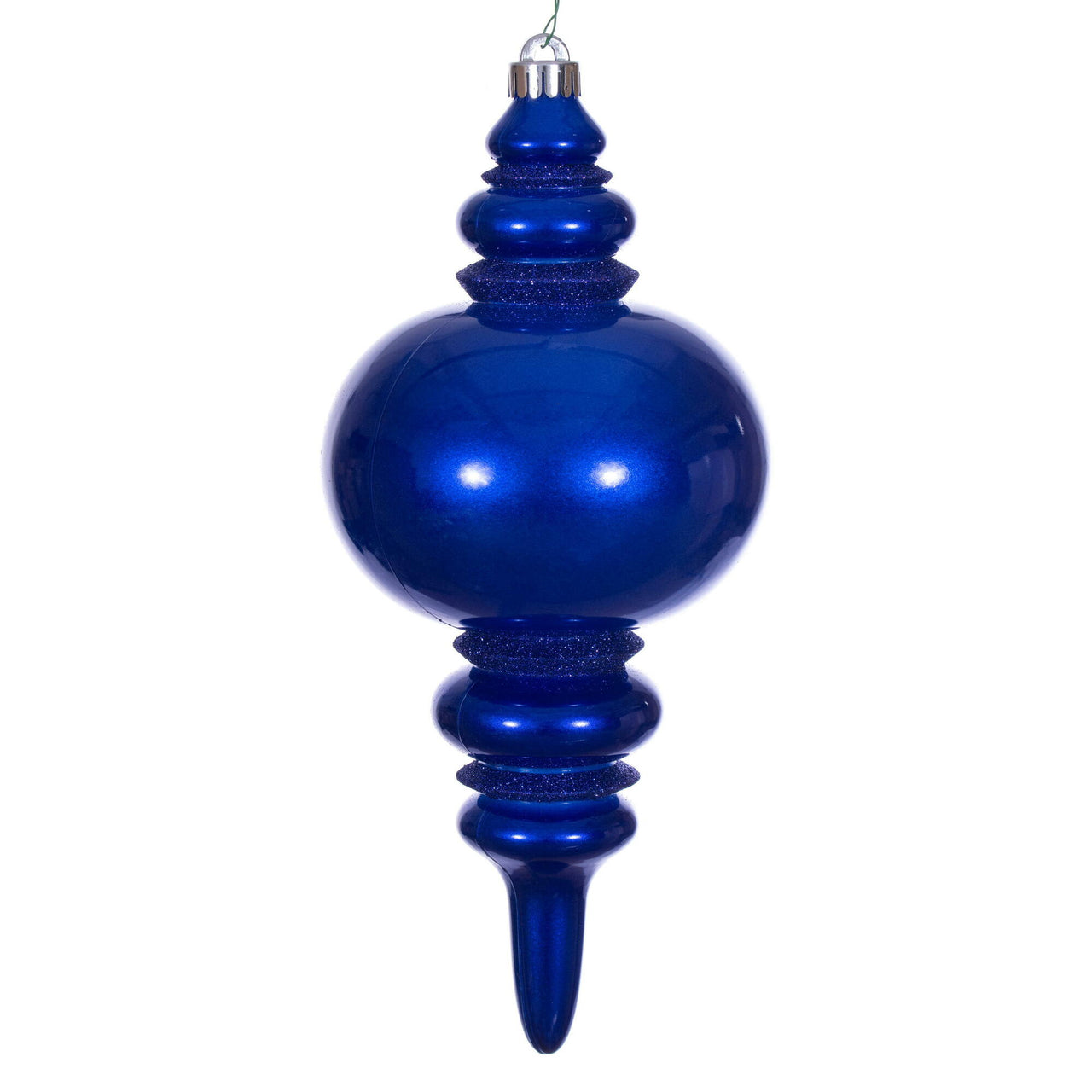13" Cobalt Candy Glitter Finial UV
