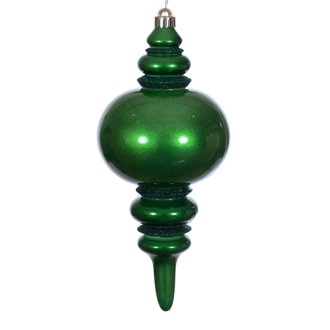13" Emerald Candy Glitter Finial UV