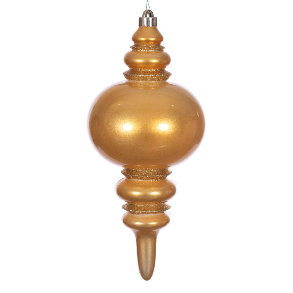 13" Copper Gold Candy Glitter Finial UV