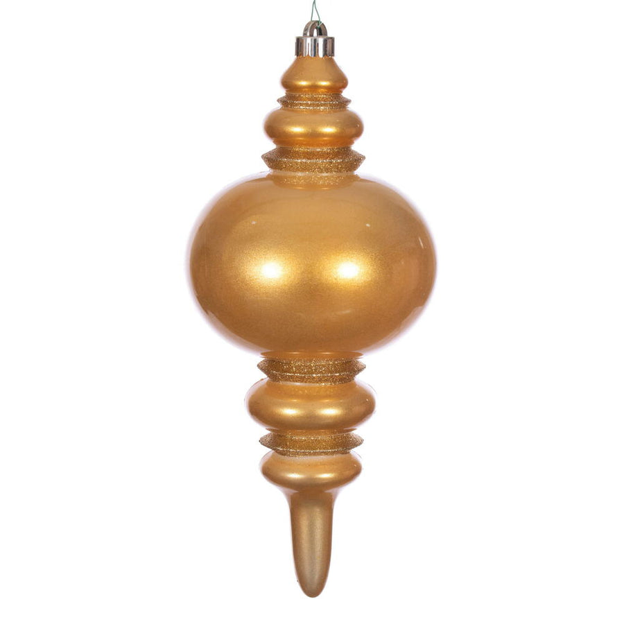 13" Copper Gold Candy Glitter Finial UV