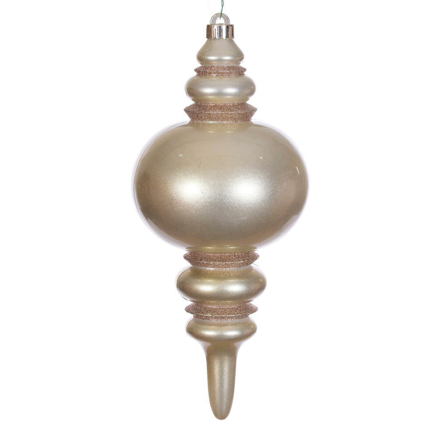 13" Champagne Candy Glitter Finial UV