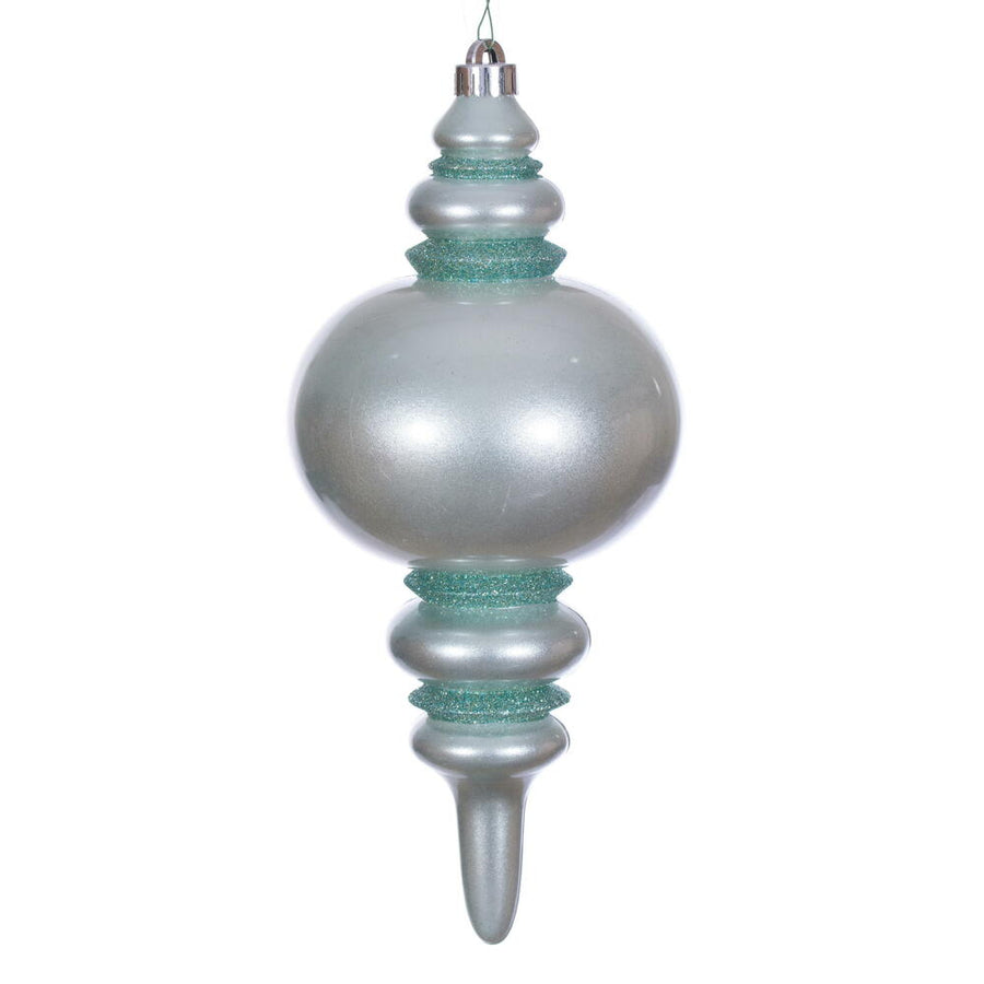 13" Frosty Mint Candy Glitter Finial UV