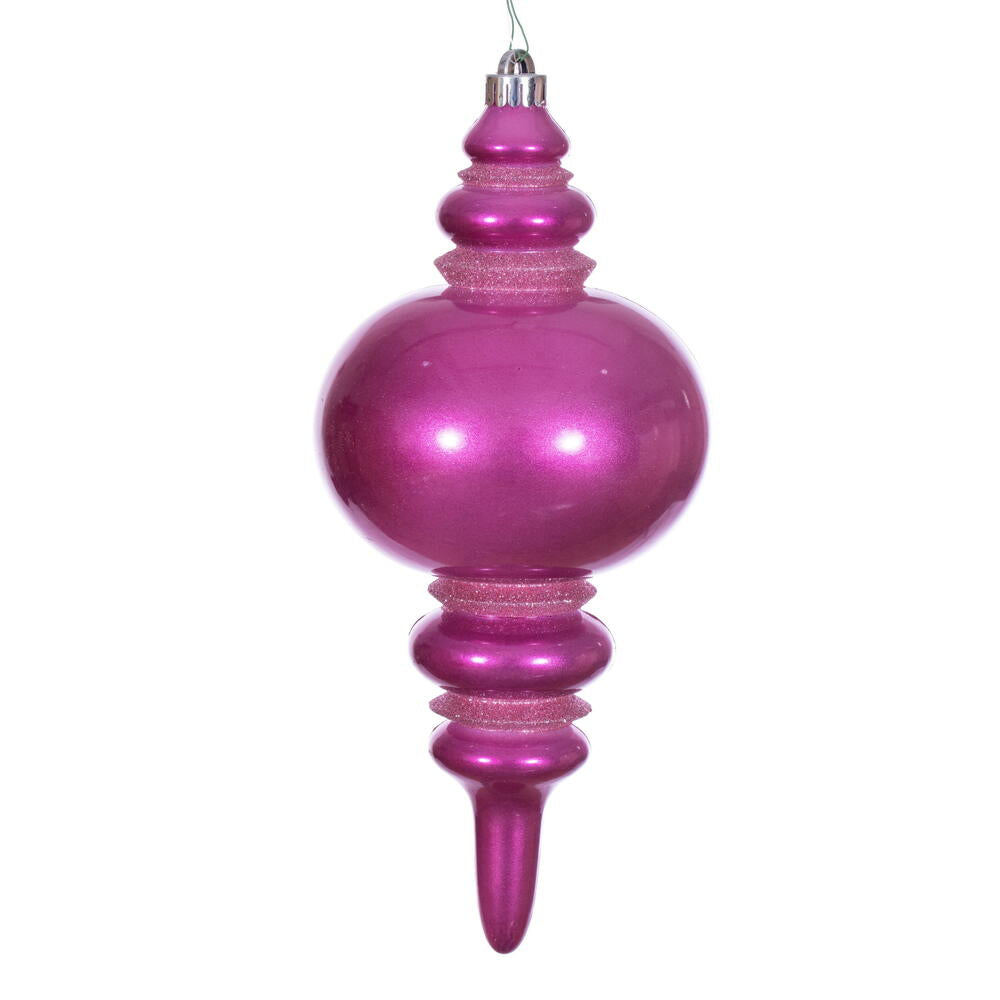 13" Mauve Candy Glitter Finial UV
