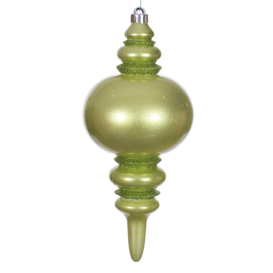 13" Celadon Candy Glitter Finial UV