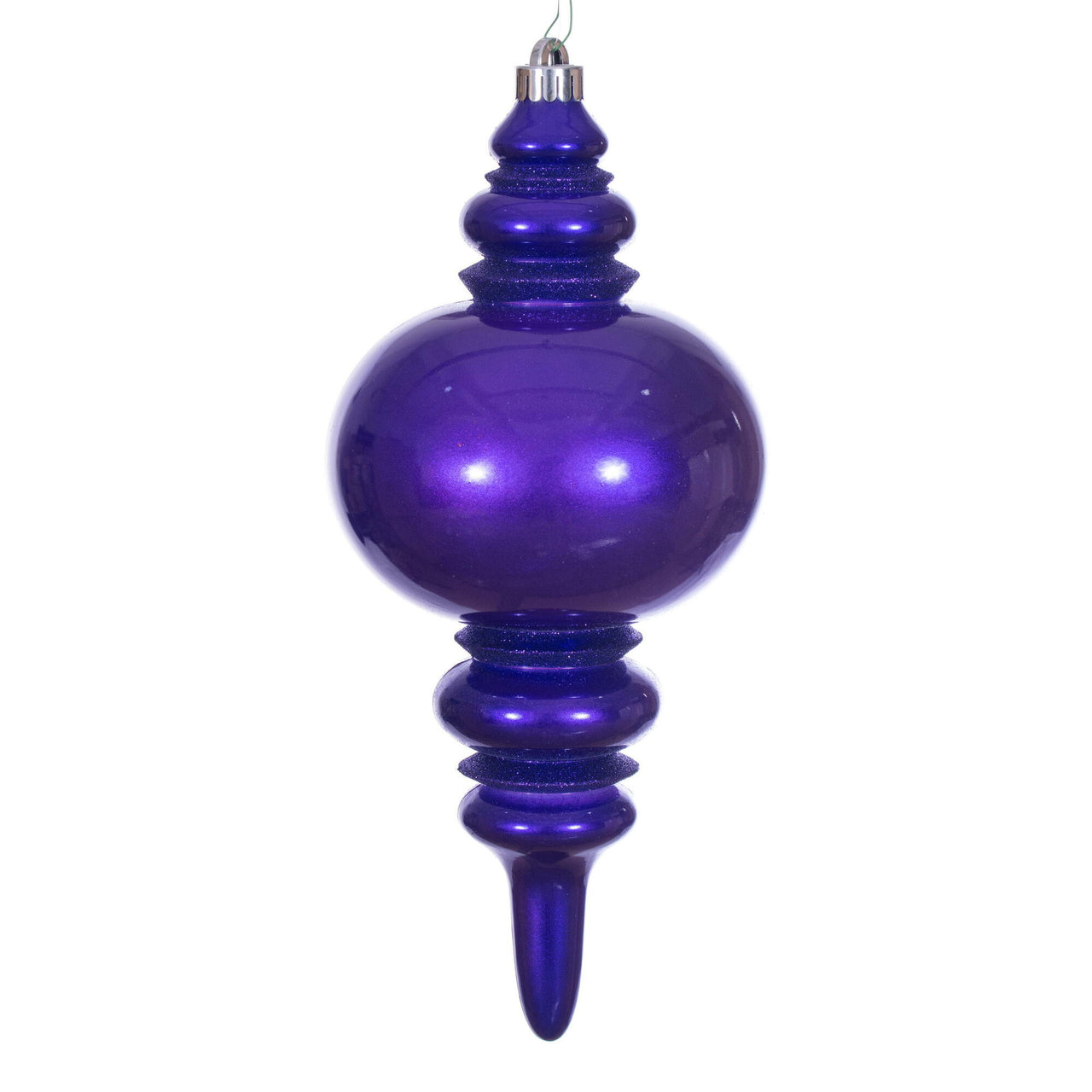 13" Purple Candy Glitter Finial UV