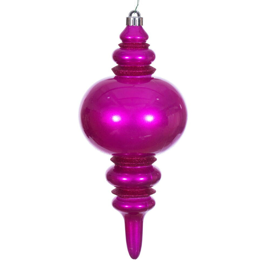 13" Fuchsia Candy Glitter Finial UV