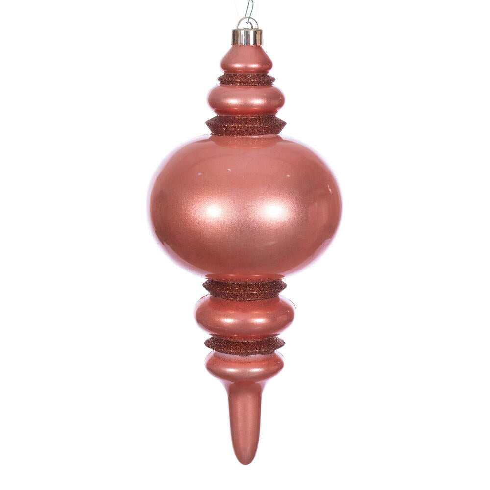 13" Coral Candy Glitter Finial UV