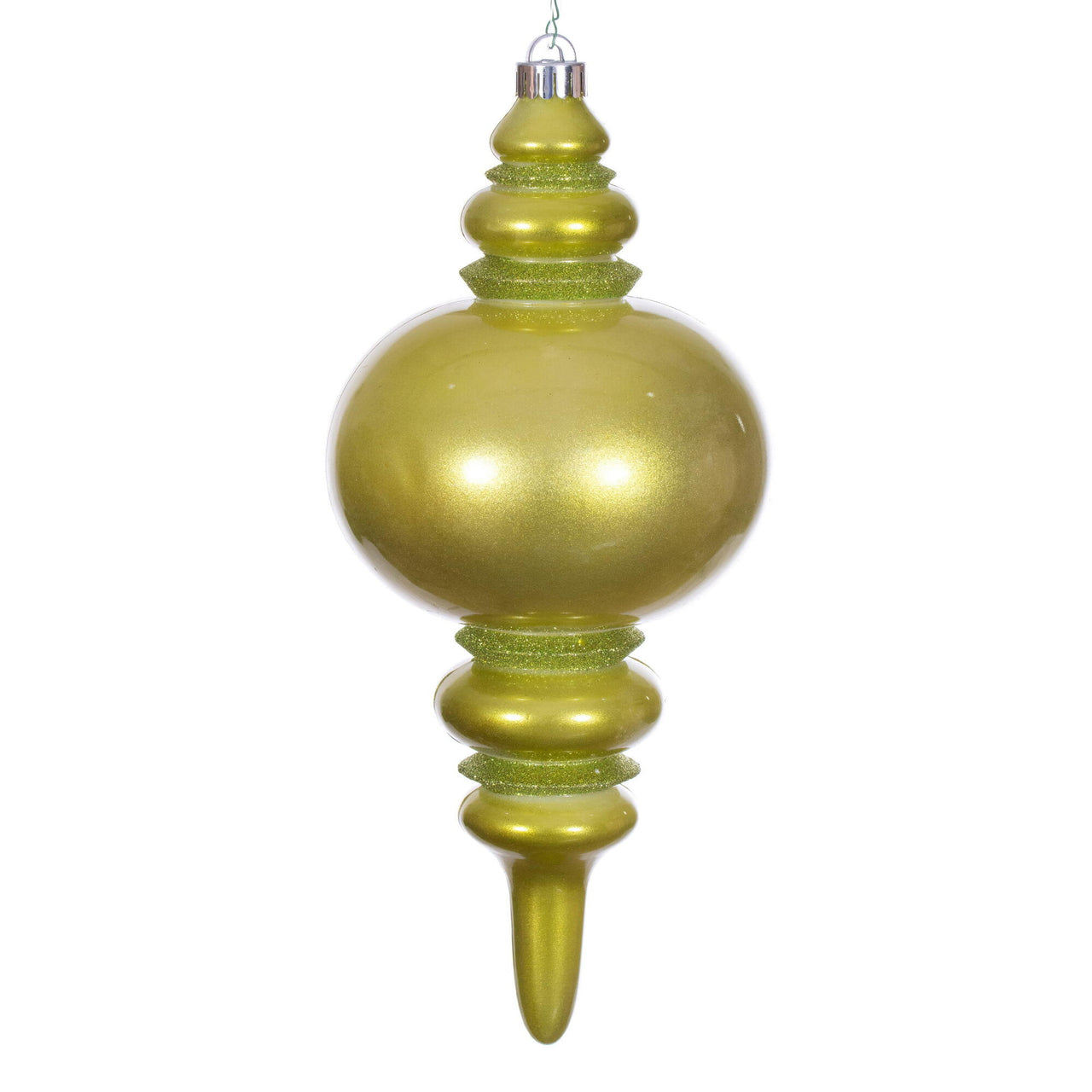 13" Lime Candy Glitter Finial UV