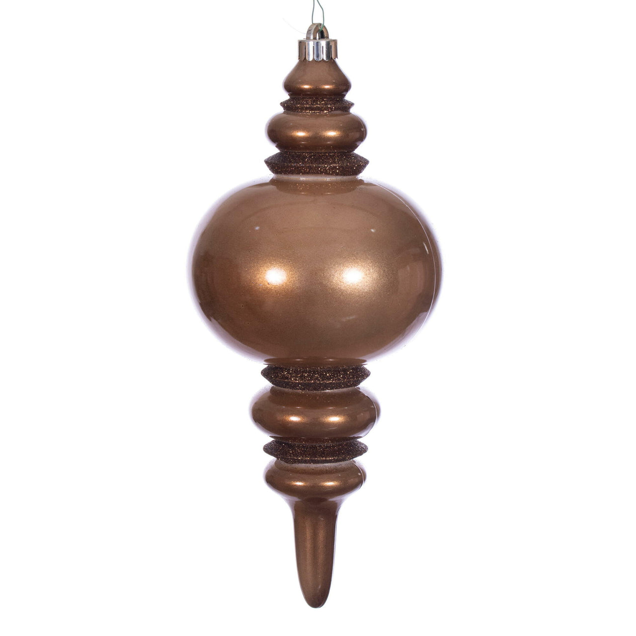 13" Mocha Candy Glitter Finial UV