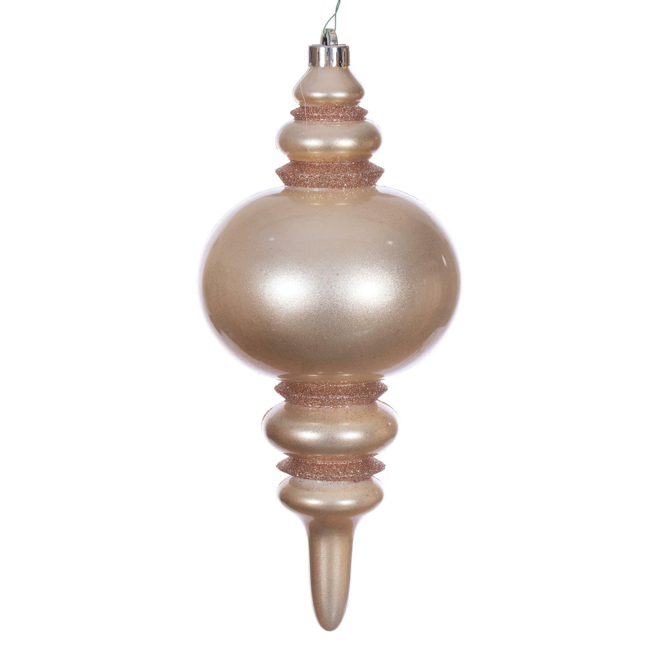 13" Café Latte Candy Glitter Finial UV