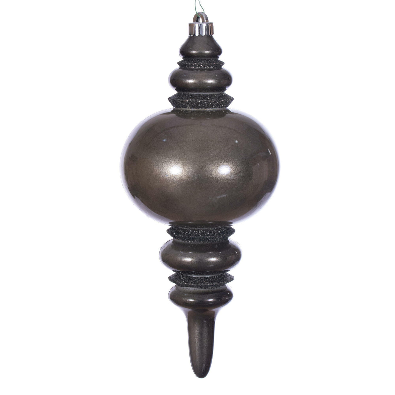 13" Gunmetal Candy Glitter Finial UV