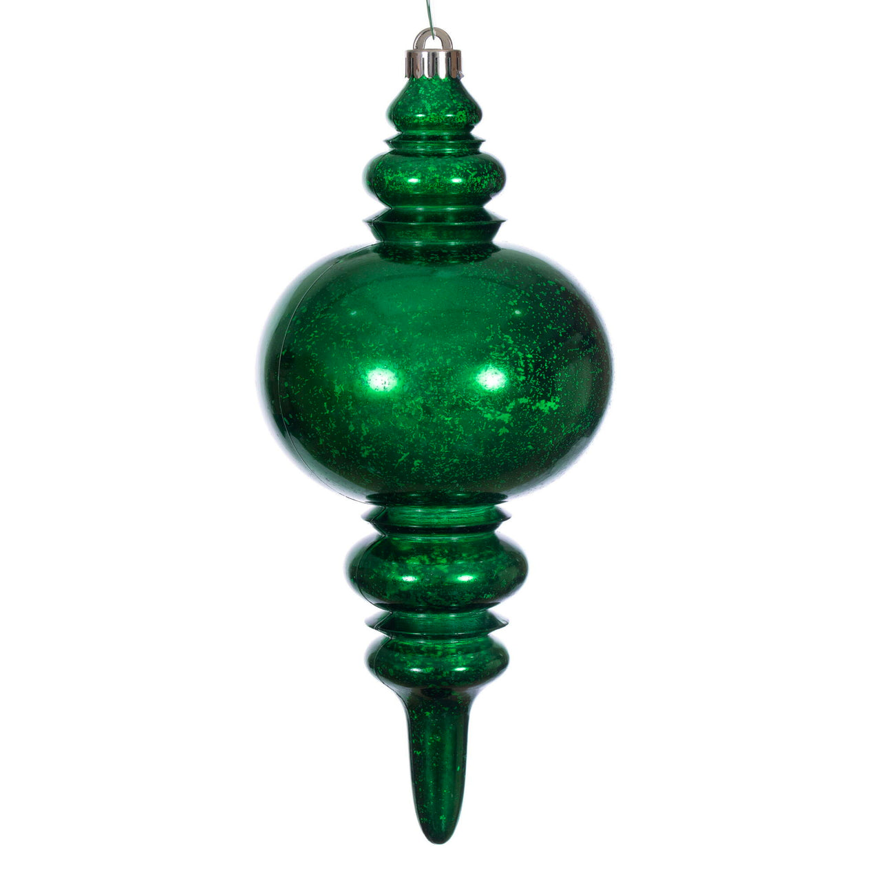 13" Green Mercury Finial