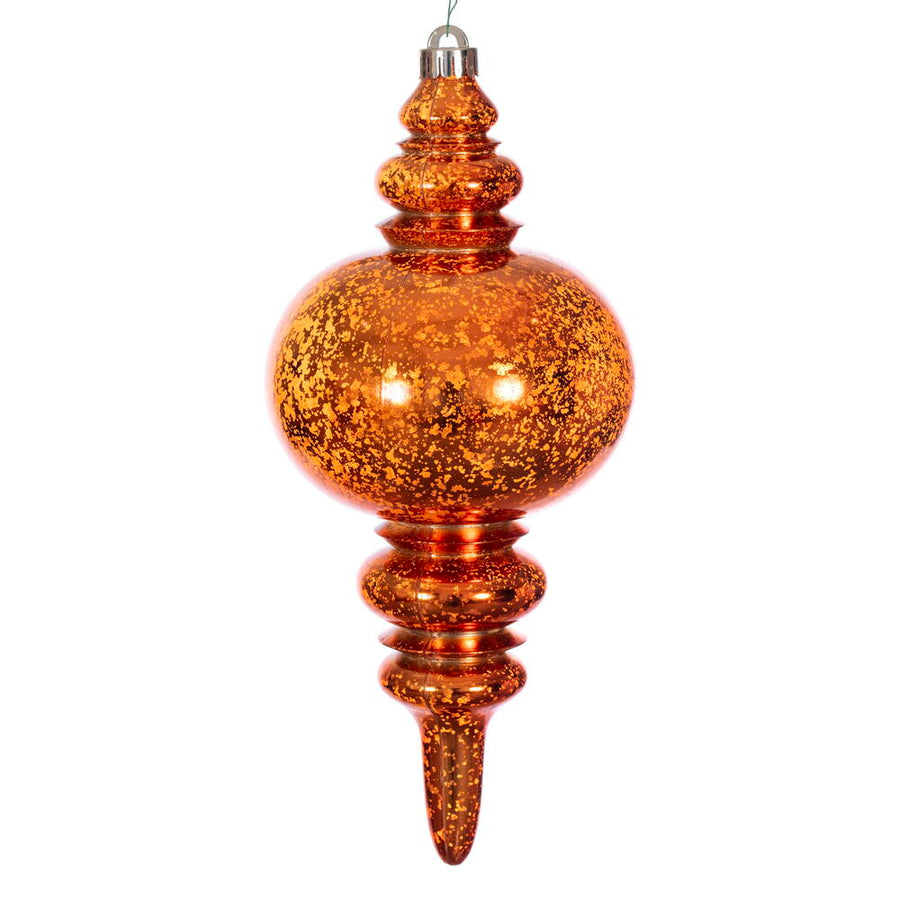 13" Burnish Orange Mercury Finial