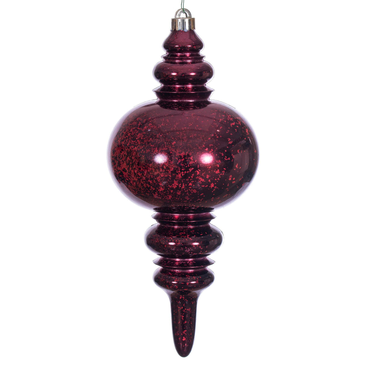 13" Burgundy Mercury Finial