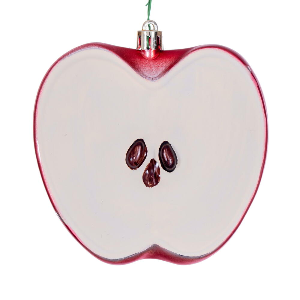 4" Apple Fruit Matte Ornament