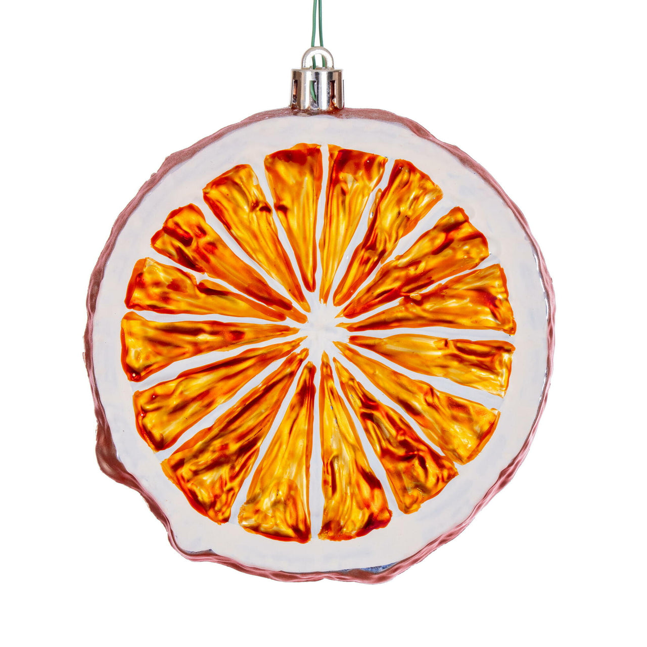 4" Orange Fruit Matte Ornament