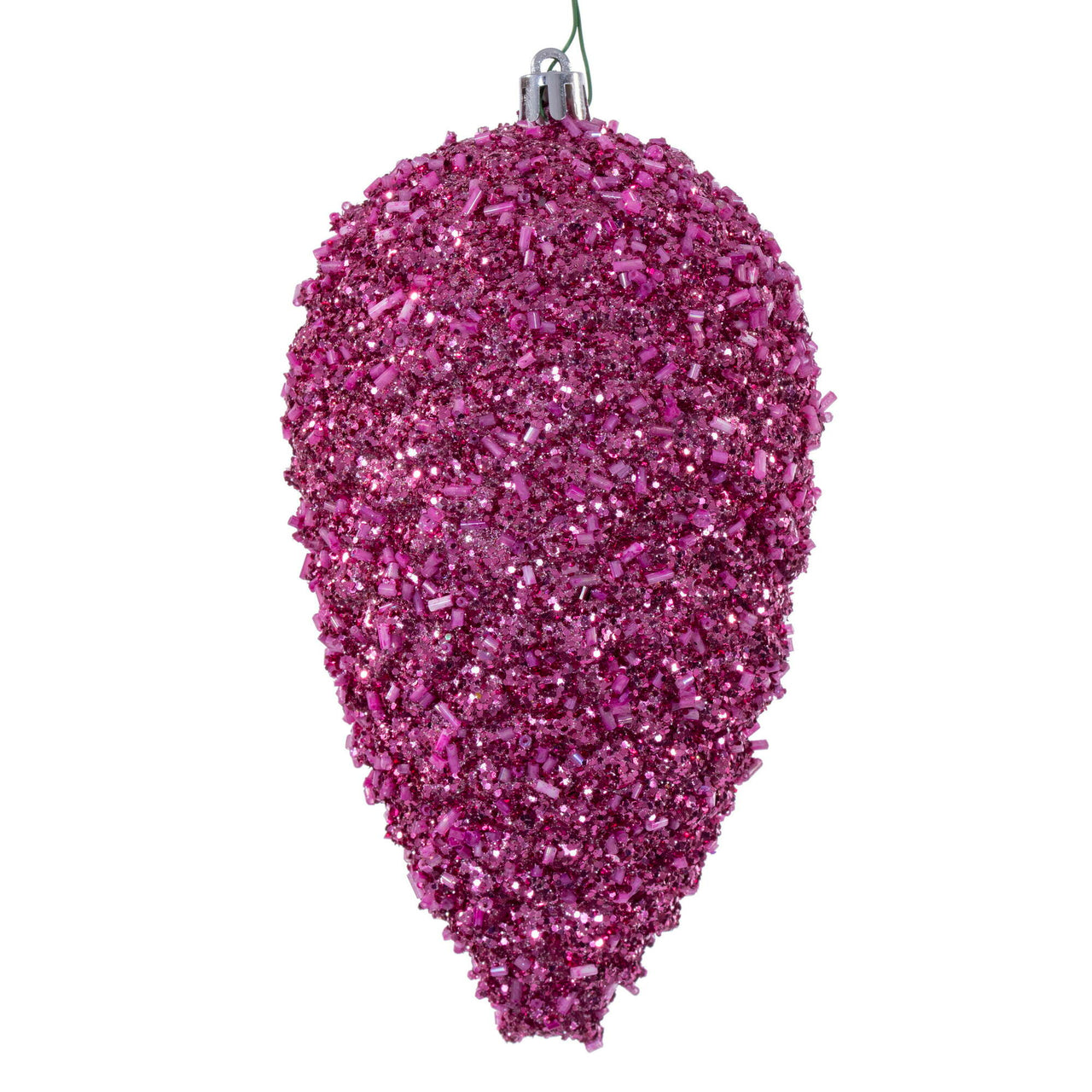 7" Hot Pink Glitter Pinecone