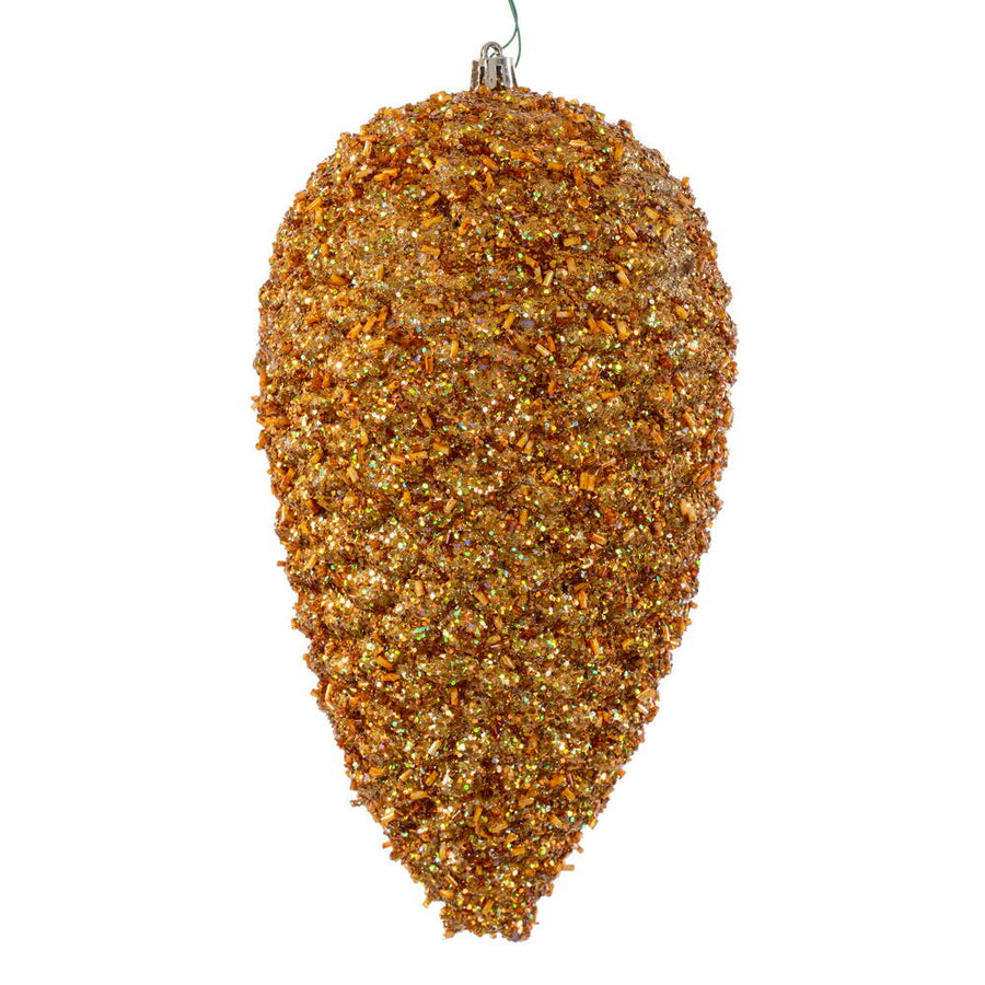 10" Gold Glitter Pinecone