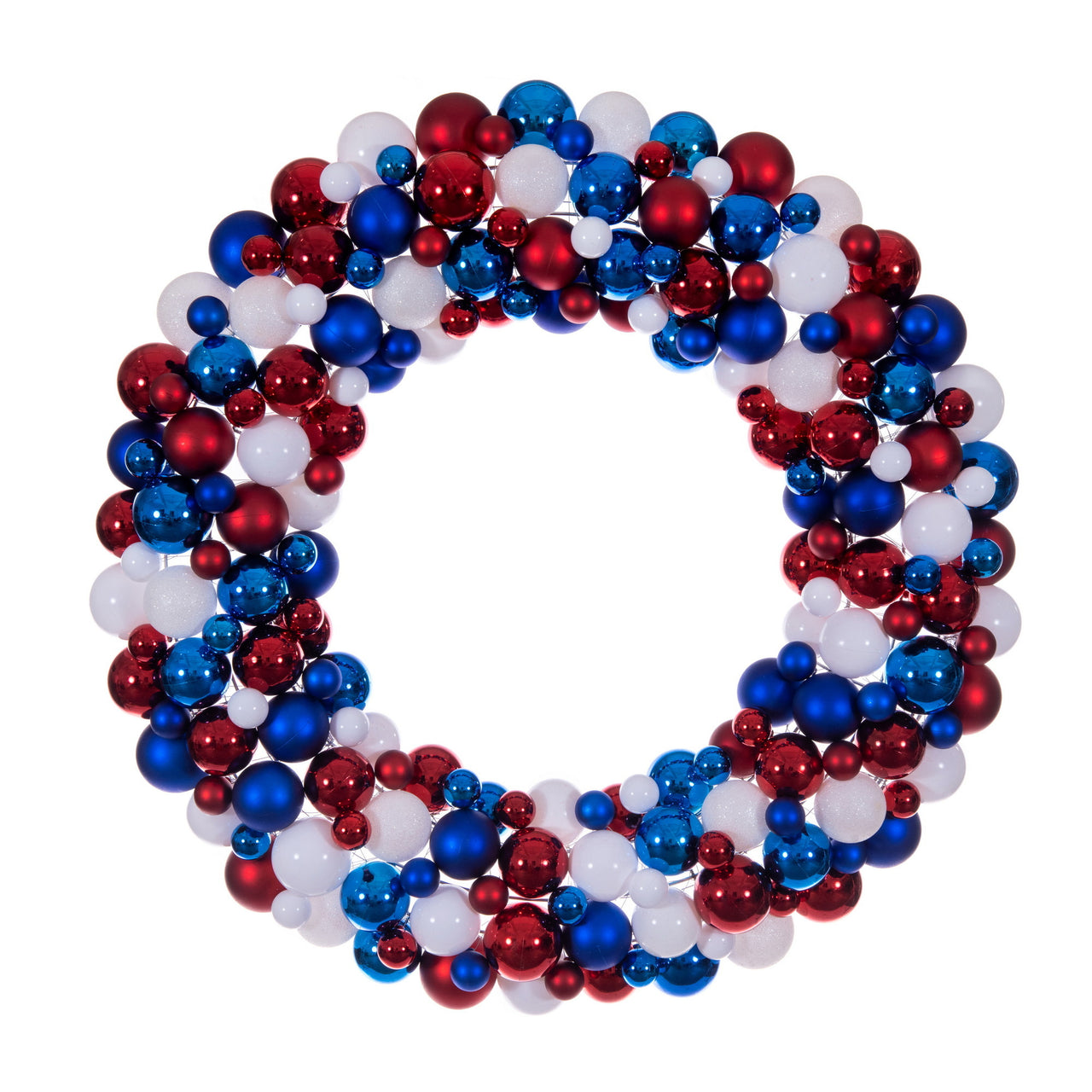 36" Patriotic Mix Ball Wreath UV