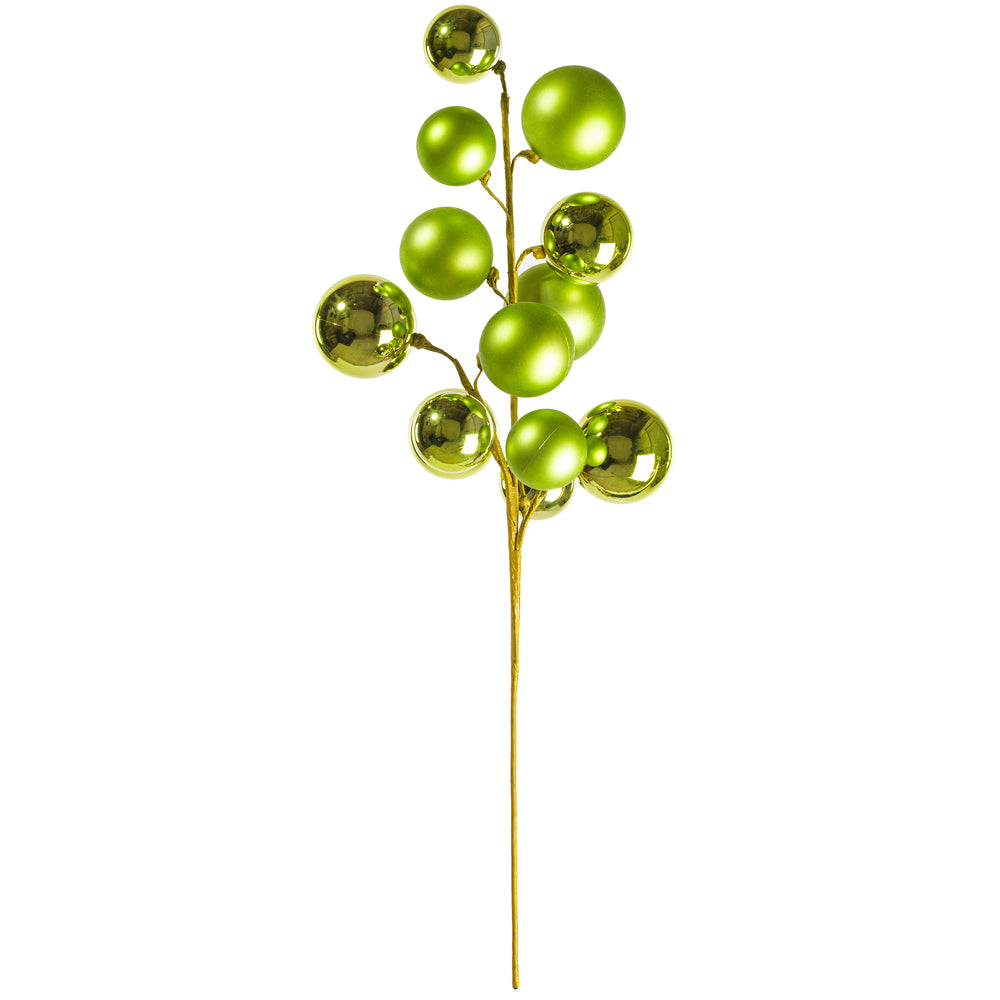 30" Celadon Matt Shny Ball Orn Spry 2-3"