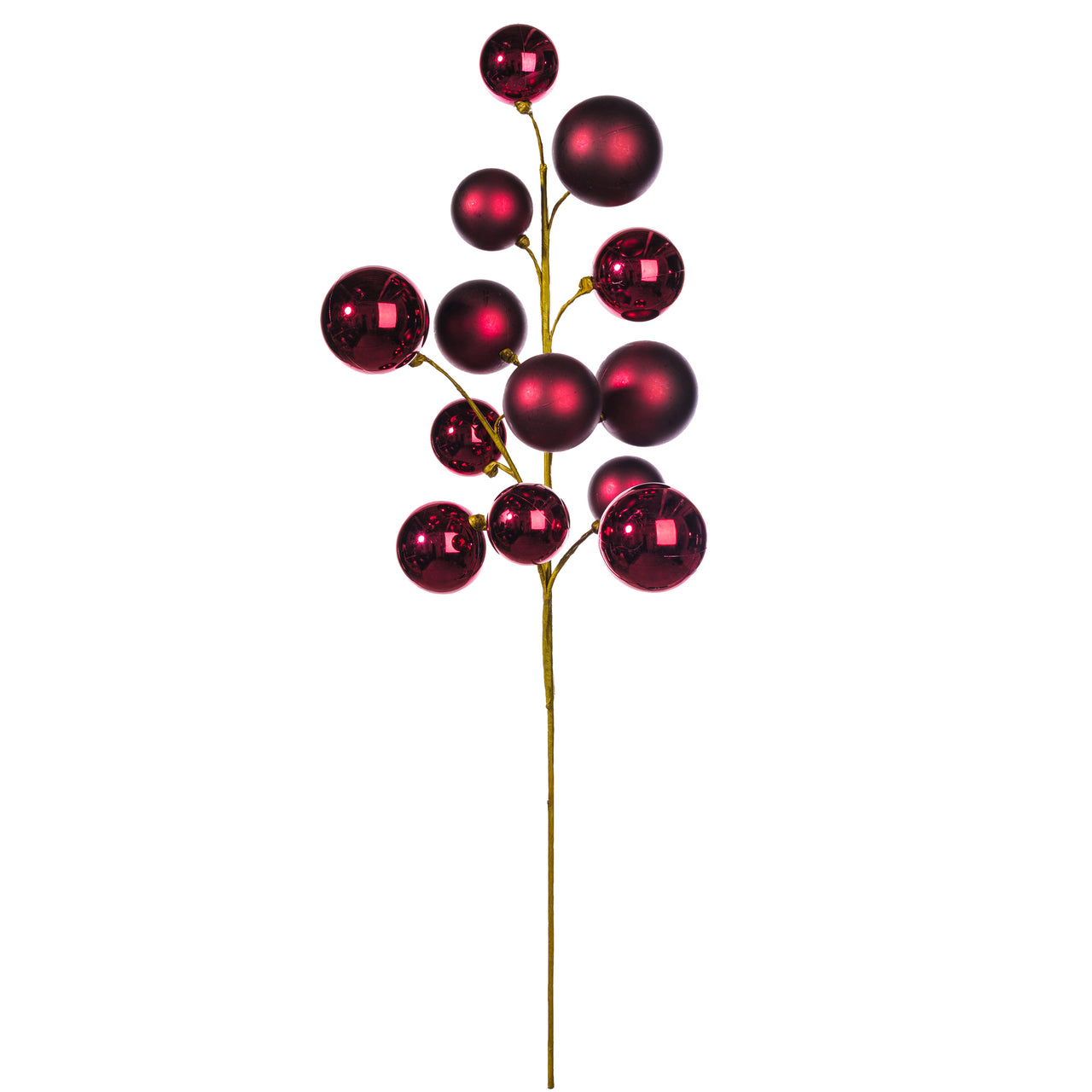 30" Crimson Red Mat Sh Bll Orn Spry 2-3"