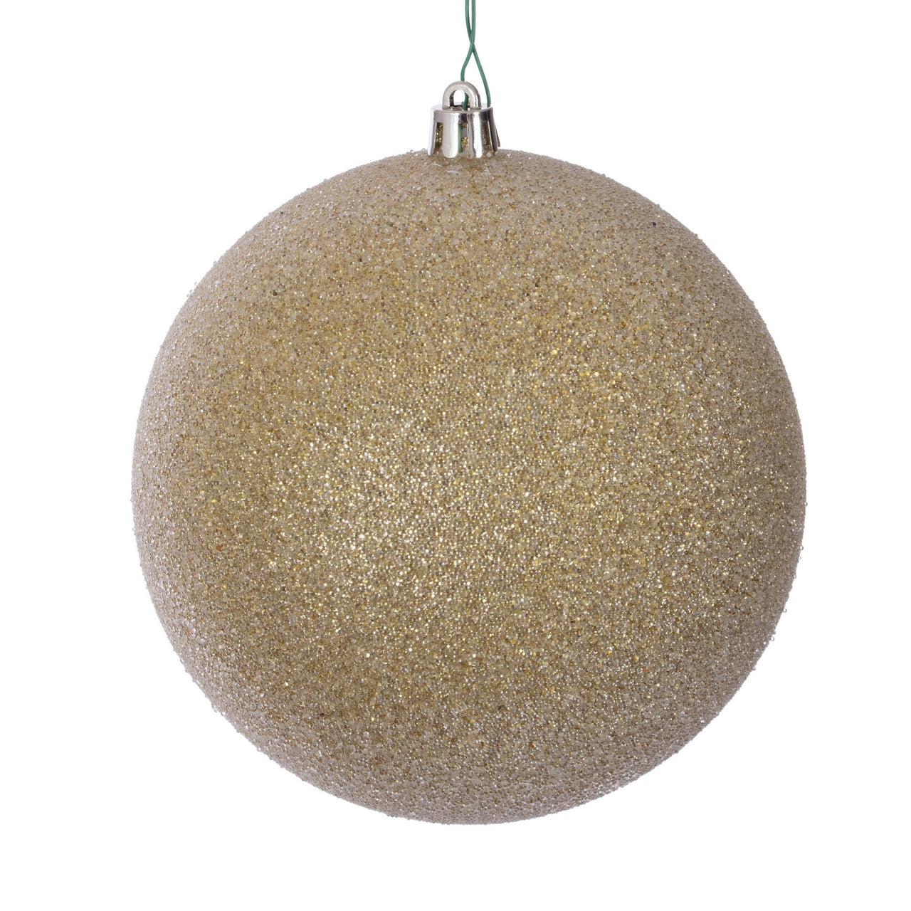 6" Gold Iced Ball Ornament